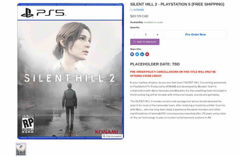 科拿米辟謠：《沉默之丘2RE》不存在&quot;三角頭的起源故事&quot;