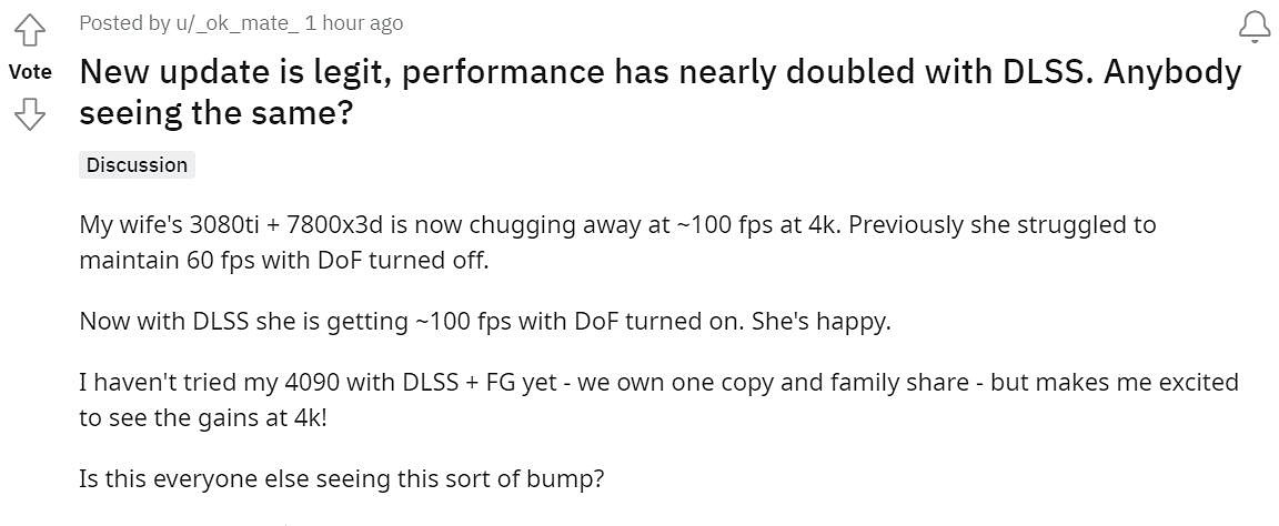 DLSS太給力！多名玩家表示《星空》更新後幀數暴漲