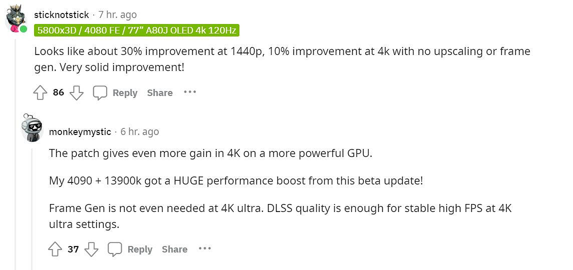 DLSS太給力！多名玩家表示《星空》更新後幀數暴漲