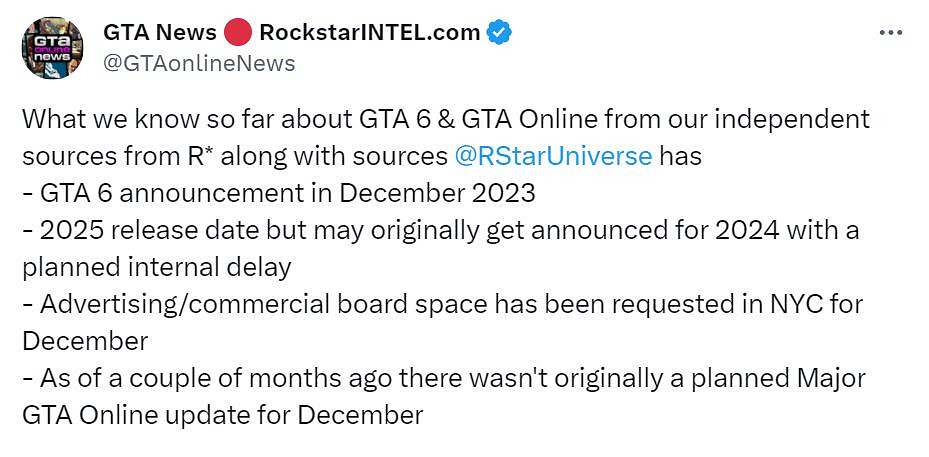 《GTA6》或已經歷內部延期!消息稱2025年才會發售 《GTA6》或已經歷內部延期!消息稱2025年才會發售