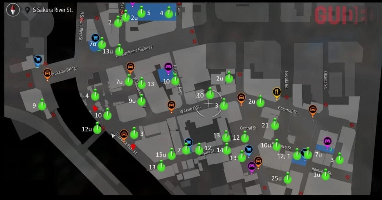 《人中之龍7外傳無名之龍》橫濱全收集地圖分享 橫濱全收集品位置一覽