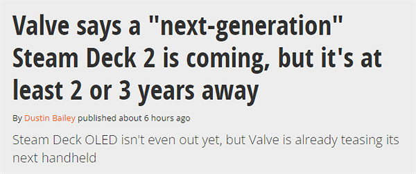 V社確認開發Steam Deck 2:性能將擁有次世代升級 V社確認開發Steam Deck 2:性能將擁有次世代升級