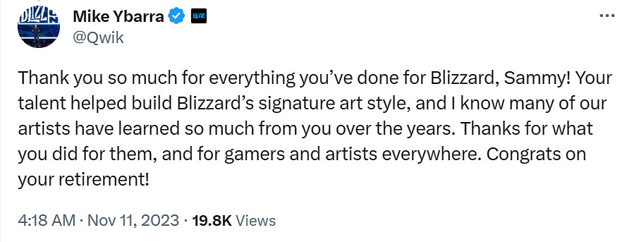 暴雪藝術總監宣布退休!工作32年曾創造《魔獸》熊貓人 暴雪藝術總監宣布退休!工作32年曾創造《魔獸》熊貓人