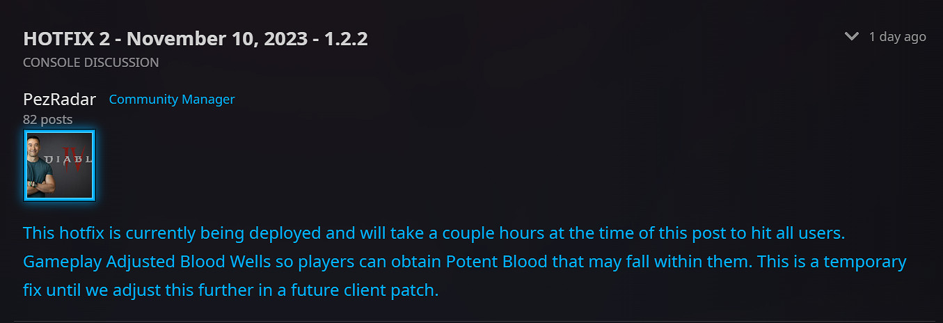 《暗黑破壞神4》無法拾取血井中湧能鮮血的bug現已修復 《暗黑破壞神4》無法拾取血井中湧能鮮血的bug現已修復