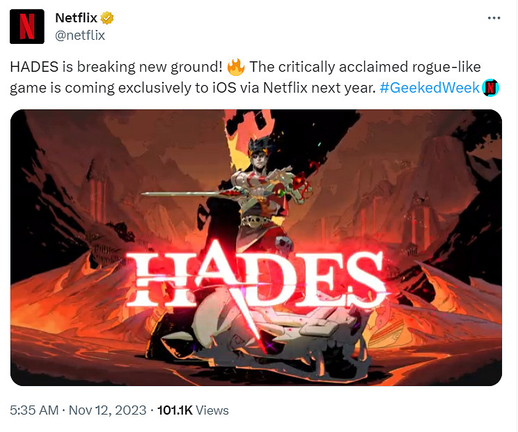 《黑帝斯》將於2024年登陸iOS!但只能通過網飛APP玩 《黑帝斯》將於2024年登陸iOS!但只能通過網飛APP玩