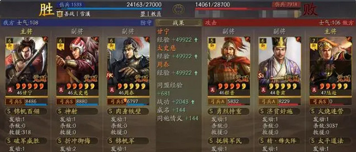 《三國志戰略版》鋒失暴力虎臣弓 甘寧太史慈周泰 《三國志戰略版》鋒失暴力虎臣弓 甘寧太史慈周泰