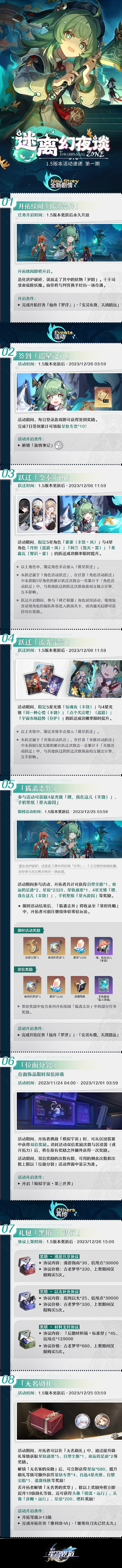 《崩壞星穹鐵道》1.5版本活動介紹 1.5版本第一期活動有什麽