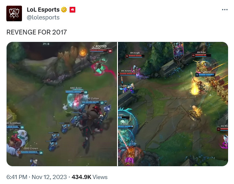 《LOL》官方發對比圖：祝Faker報S7尺帝的一箭之仇！