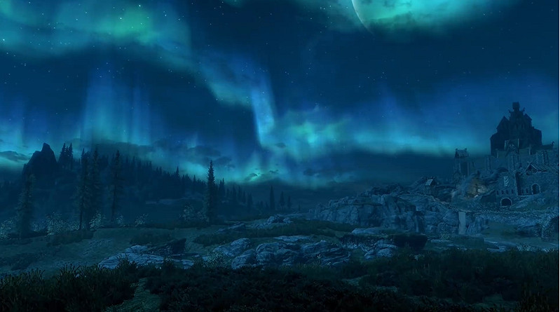 《上古卷軸5》發售12周年！官方發雪漫城夜景影片紀念