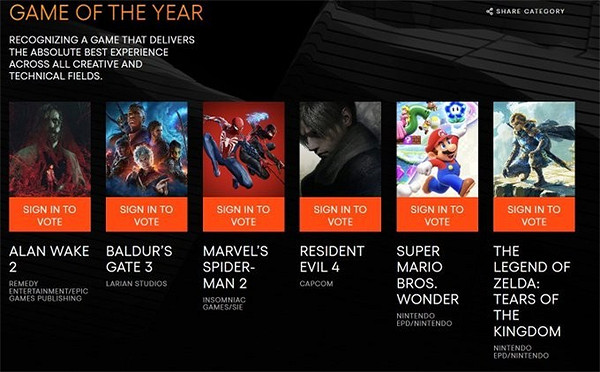 TGA23：年度最佳提名沒有一款Xbox遊戲 引起網友質疑