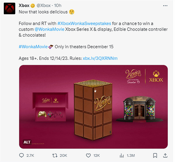 100%純巧克力手把！微軟連動華納推出定製巧克力主機