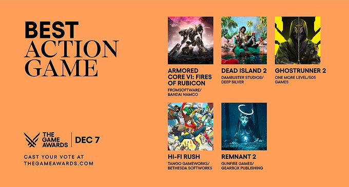 TGA2023全獎項提名：《心靈殺手2》《博德3》獲8項提名