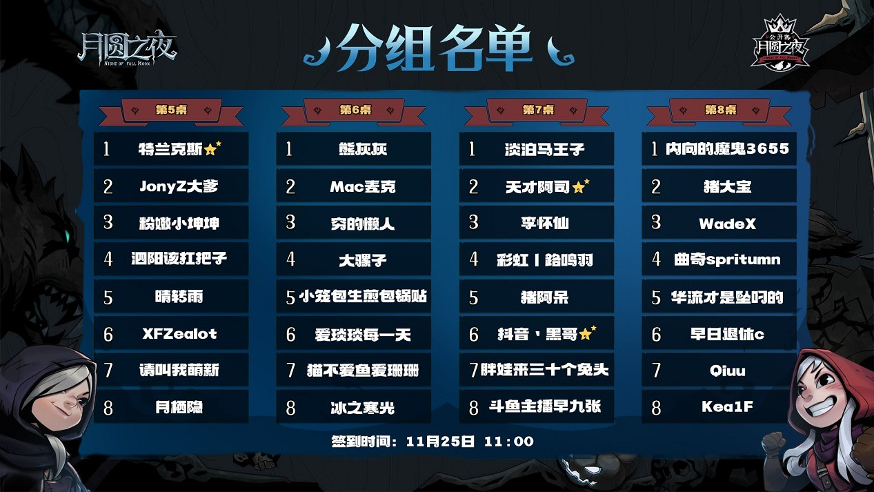 《月圓之夜》公開賽蘇州站分組名單揭曉