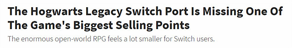 Switch版《霍格華茲》被吐槽:和《星空》一樣加載太多 Switch版《霍格華茲》被吐槽:和《星空》一樣加載太多