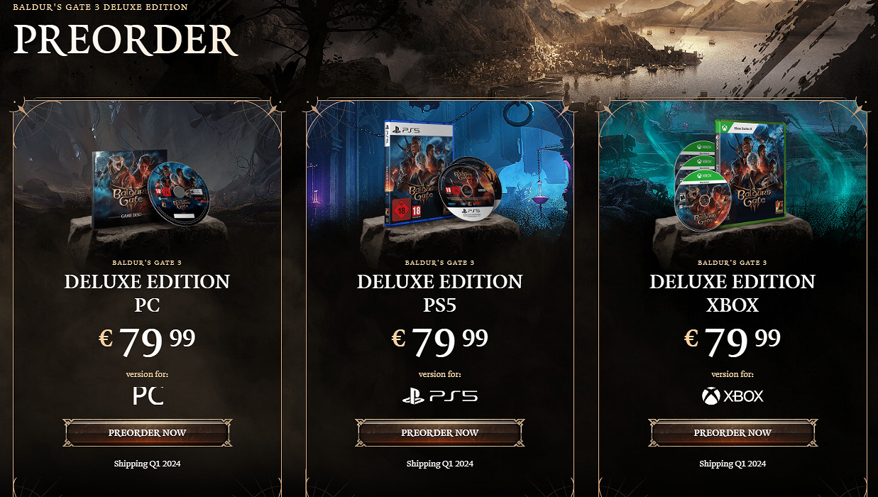 《柏德之門3》實體版豪華版開啟預購！售價79.99美元