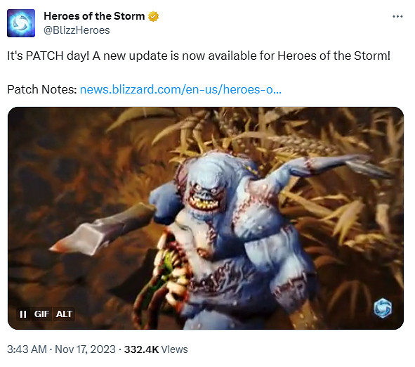 真要活？暴雪《風暴英雄》大型平衡性更新檔現已更新