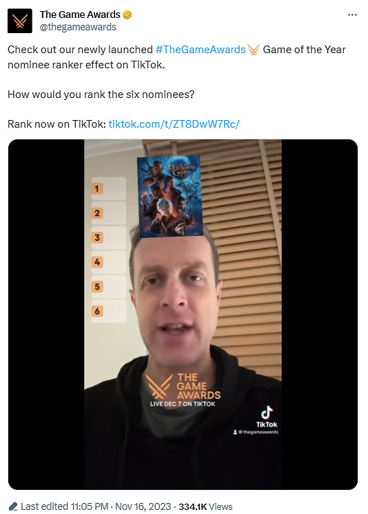 TGA創始人明示《柏德之門3》將是2023年年度遊戲! TGA創始人明示《柏德之門3》將是2023年年度遊戲!