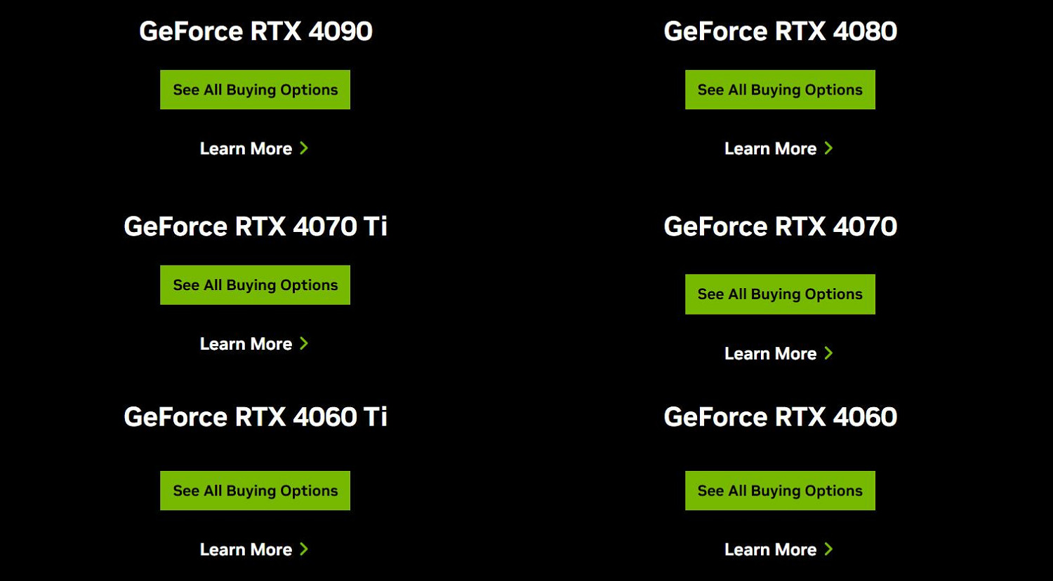 輝達中文官網已不再顯示RTX 4090顯卡相關訊息! 輝達中文官網已不再顯示RTX 4090顯卡相關訊息!