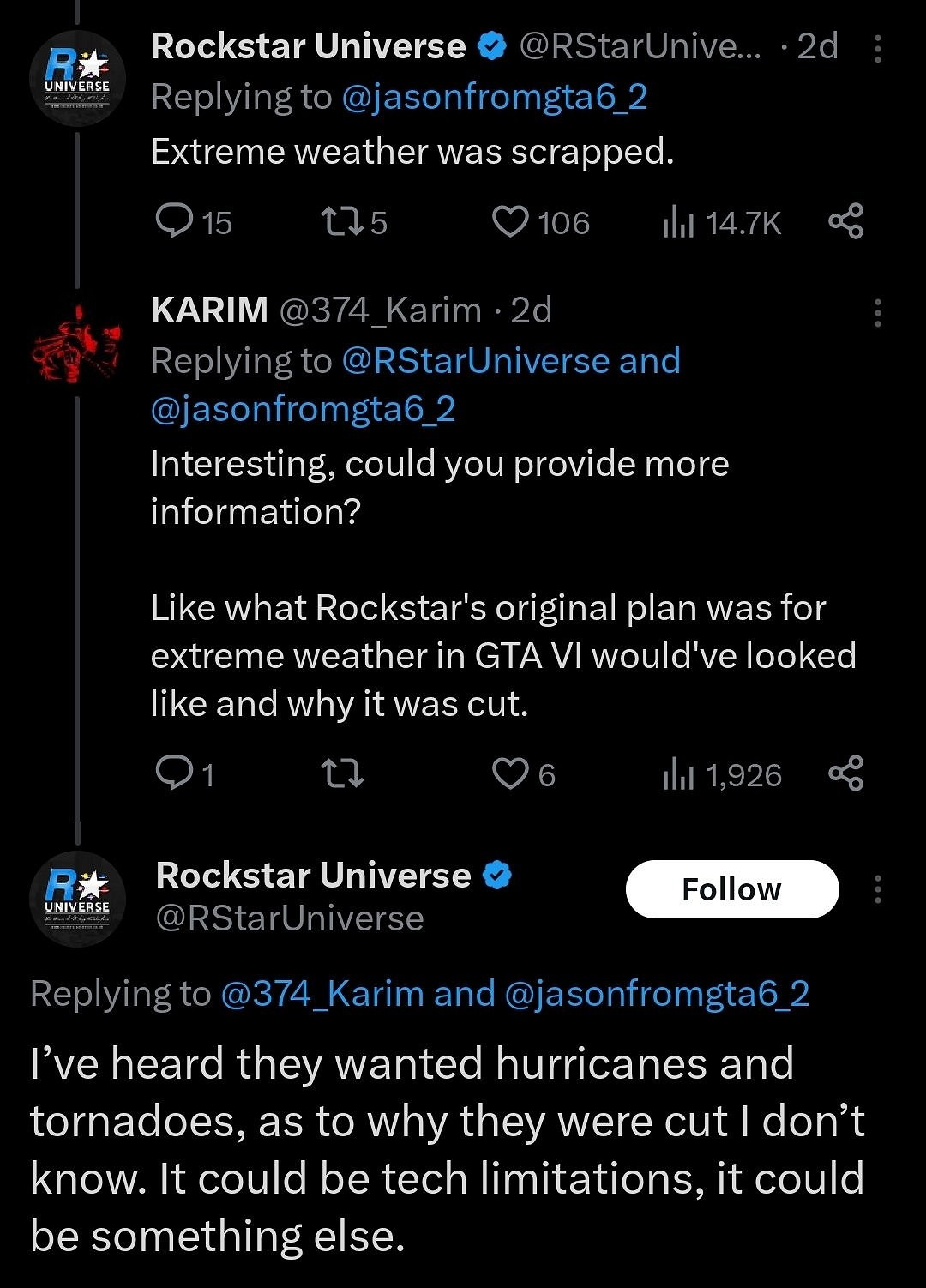 曝《GTA6》將刪除極端天氣系統:或因技術方面限制! 曝《GTA6》將刪除極端天氣系統:或因技術方面限制!