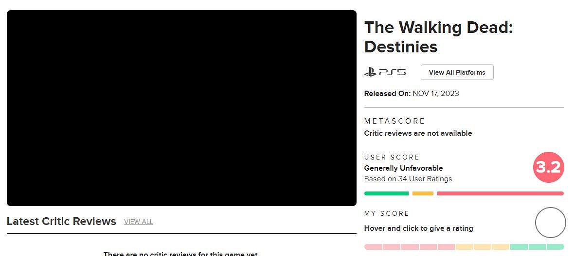 年度爛作還有競爭者 《行屍路:命運》靜態過場遭吐槽 年度爛作還有競爭者 《行屍路:命運》靜態過場遭吐槽