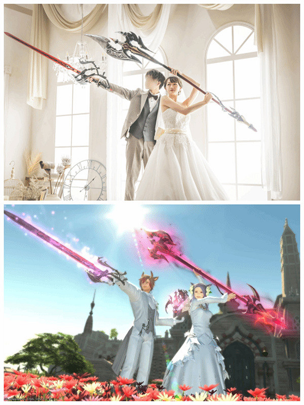玩家夫婦曬《最終幻想14》主題婚紗照:謝謝你小吉! 玩家夫婦曬《最終幻想14》主題婚紗照:謝謝你小吉!