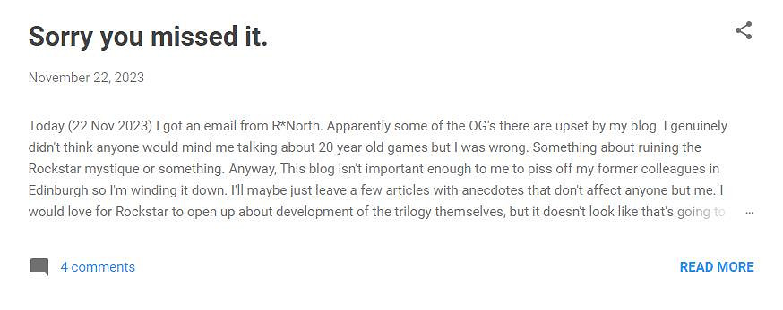 前R星開發者分享遊戲開發秘聞 被R星警告:你別說了 前R星開發者分享遊戲開發秘聞 被R星警告:你別說了