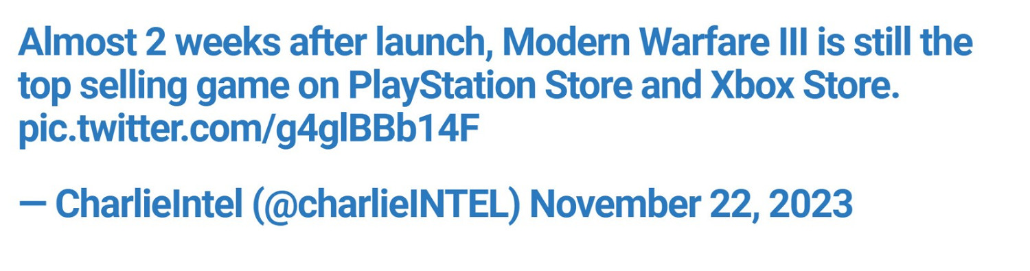 《COD20》雖然口碑不行但仍是PS,Xbox最暢銷的遊戲