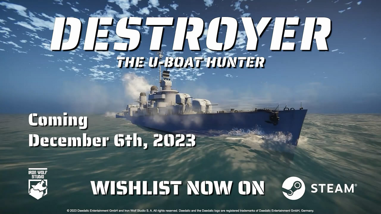 《驅逐艦:U型艇獵手》正式版12月推出!預告片公布 《驅逐艦:U型艇獵手》正式版12月推出!預告片公布