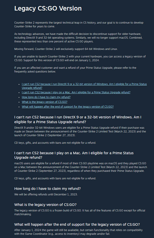 《CS2》優先可以退款嗎?優先退款公告一覽 《CS2》優先可以退款嗎?優先退款公告一覽