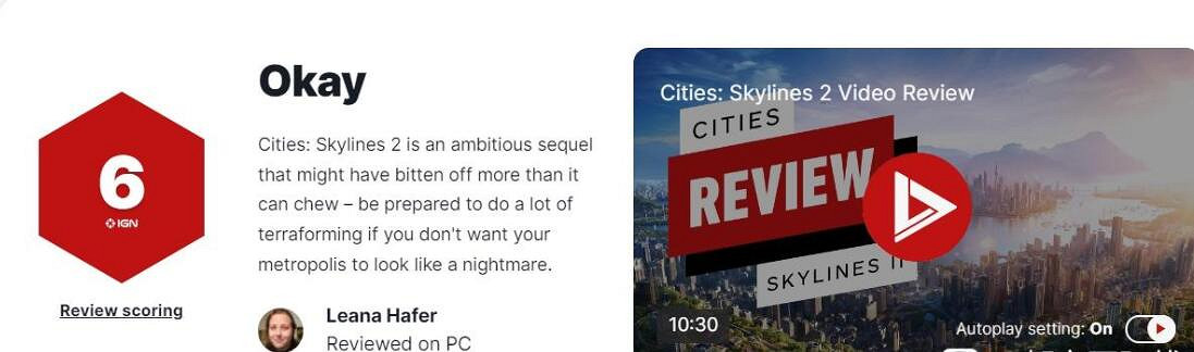 《大都會:天際2》評分多少?IGN評分與評測分享 《大都會:天際2》評分多少?IGN評分與評測分享