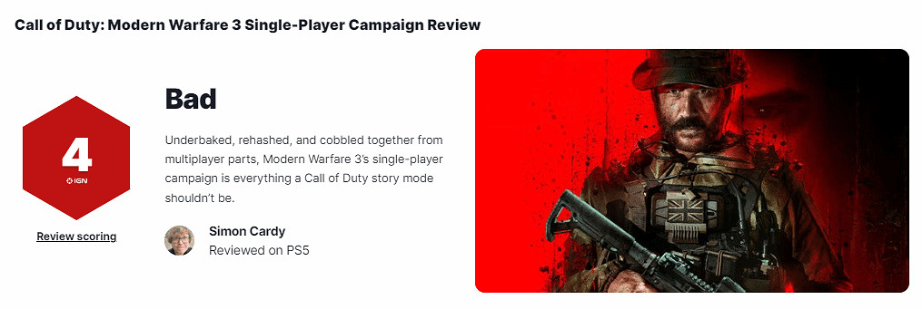 《決勝時刻現代戰爭3》評分多少?IGN評分評測 《決勝時刻現代戰爭3》評分多少?IGN評分評測