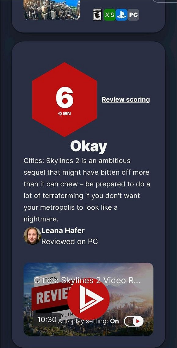 《大都會:天際2》各平台評分一覽 《大都會:天際2》各平台評分一覽