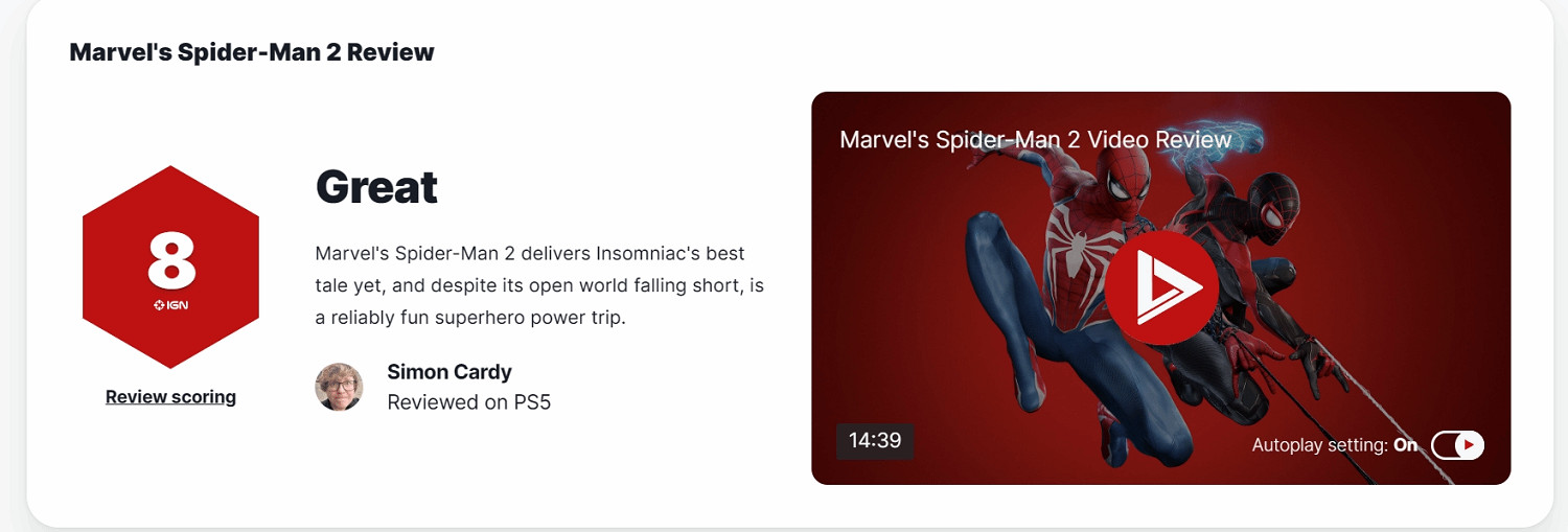 《漫威蜘蛛人2》IGN評分多少?IGN評分評價一覽 《漫威蜘蛛人2》IGN評分多少?IGN評分評價一覽