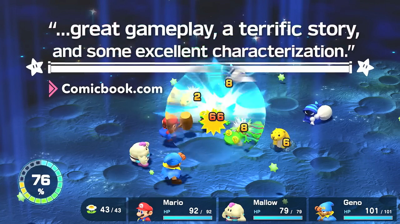 優秀的重製!《超級瑪利歐RPG:重製版》讚譽宣傳片 優秀的重製!《超級瑪利歐RPG:重製版》讚譽宣傳片