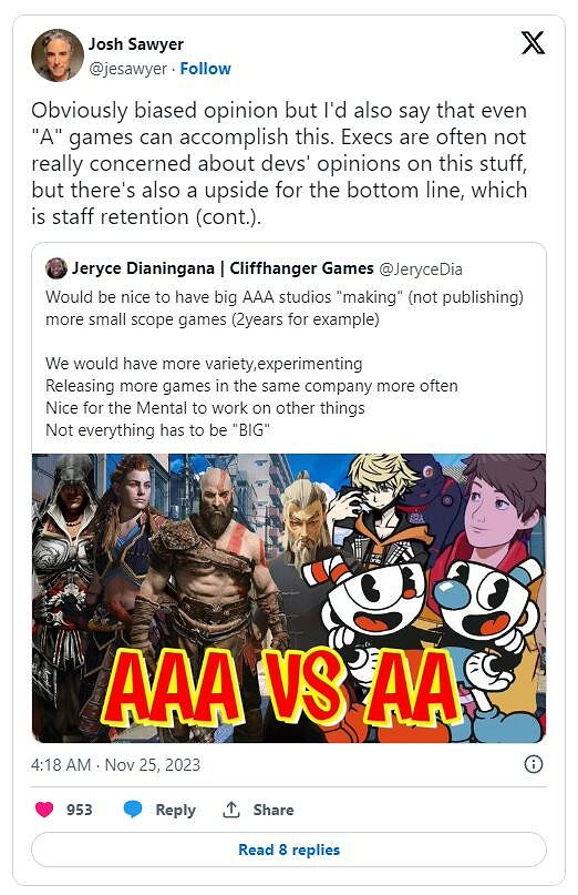 開發商在大型項目之間開發小型作品或有利於發展