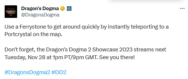 《龍之信條2》官方確認保留前作傳送石和傳送水晶機制