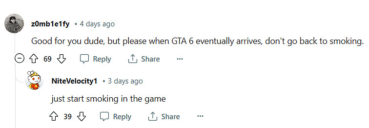 《GTA6》帶動國外玩家戒煙！粉絲:怕得病錯過這個遊戲