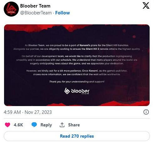 科拿米旗下的《沉默之丘2重製版》是否值得期待?