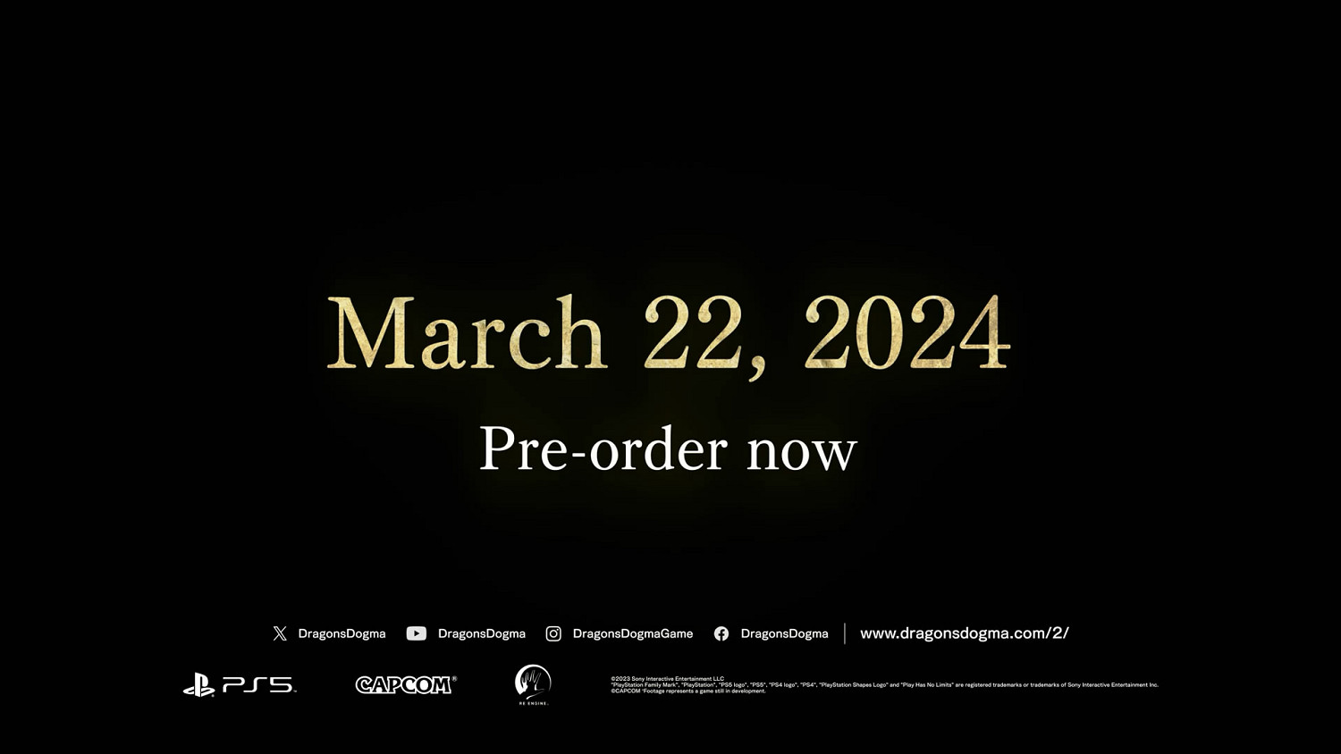 《龍之信條2》2024年3月22日發售！PC配置要求公布