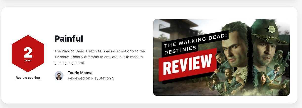 《行屍走肉:命運》IGN 2分:注定要被扔進垃圾堆裡! 《行屍走肉:命運》IGN 2分:注定要被扔進垃圾堆裡!