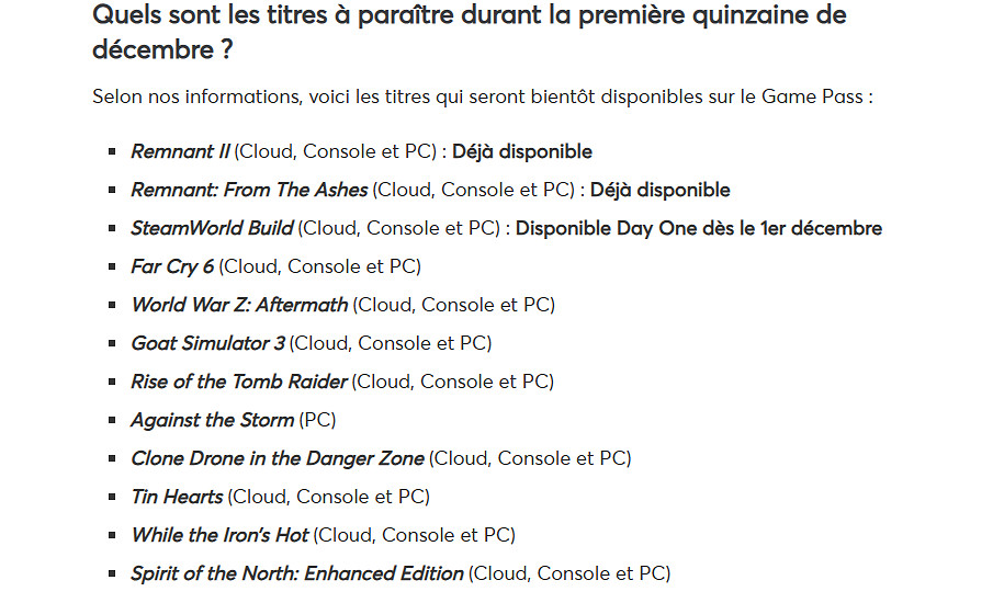 12月上旬 Xbox Game Pass (XGP) 新增遊戲曝光：共12款含《極地戰嚎6》！