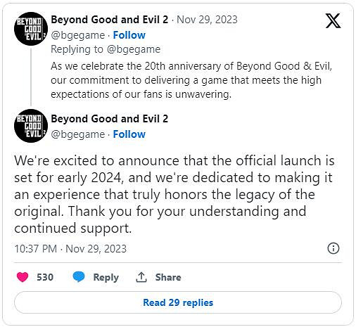 《超越善惡:20周年紀念版》官宣!2024年年初發售 《超越善惡:20周年紀念版》官宣!2024年年初發售