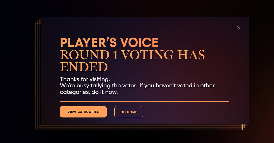 TGA23:玩家之聲第一輪投票結束《柏德之門3》大幅領先 TGA23:玩家之聲第一輪投票結束《柏德之門3》大幅領先