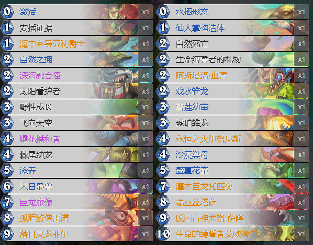 《爐石戰記》決戰荒蕪之地宇宙德標準卡組 《爐石戰記》決戰荒蕪之地宇宙德標準卡組