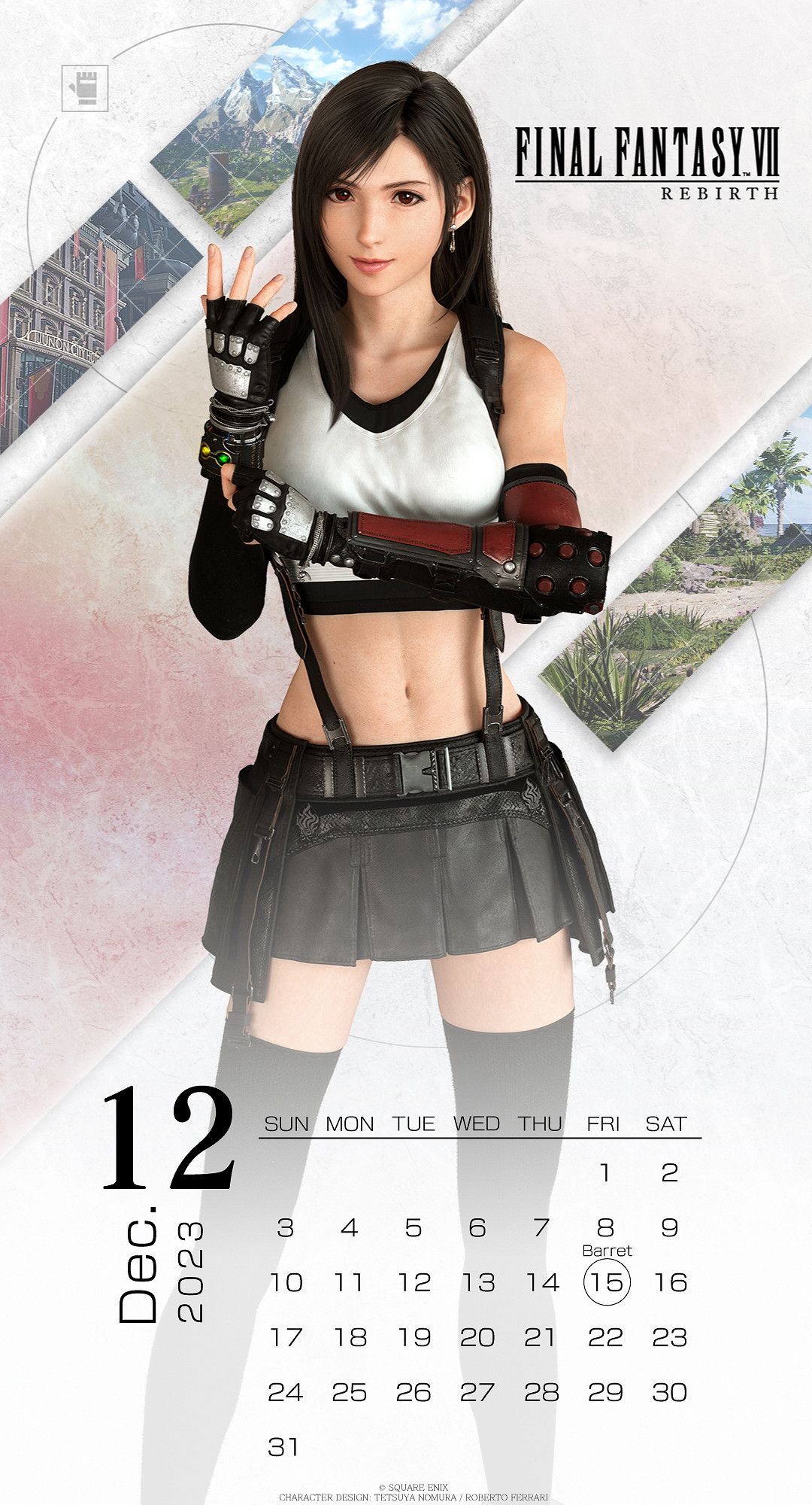 有心了!《FF7RE》官方分享蒂法、愛麗絲12月日曆壁紙 有心了!《FF7RE》官方分享蒂法、愛麗絲12月日曆壁紙