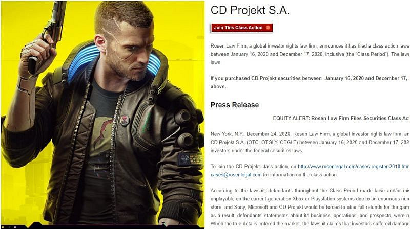 《電馭叛客2077》集體訴訟案收官!正式達成庭外和解 《電馭叛客2077》集體訴訟案收官!正式達成庭外和解