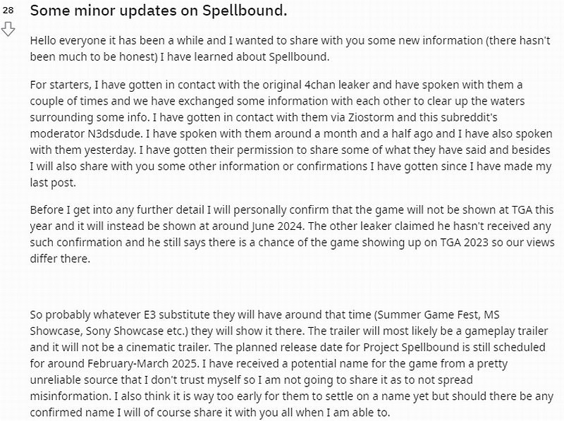 FS社新作《Spellbound》將來有可能於2025年發售！