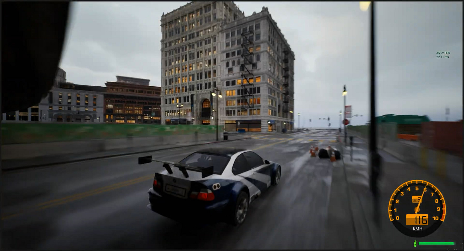 畫面超逼真！藝術家虛幻5重製《極速快感9》試玩展示