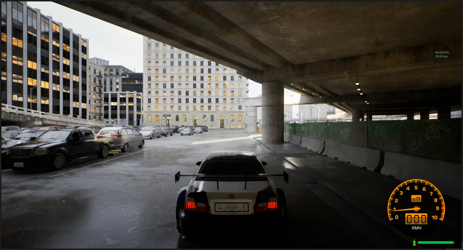 畫面超逼真！藝術家虛幻5重製《極速快感9》試玩展示