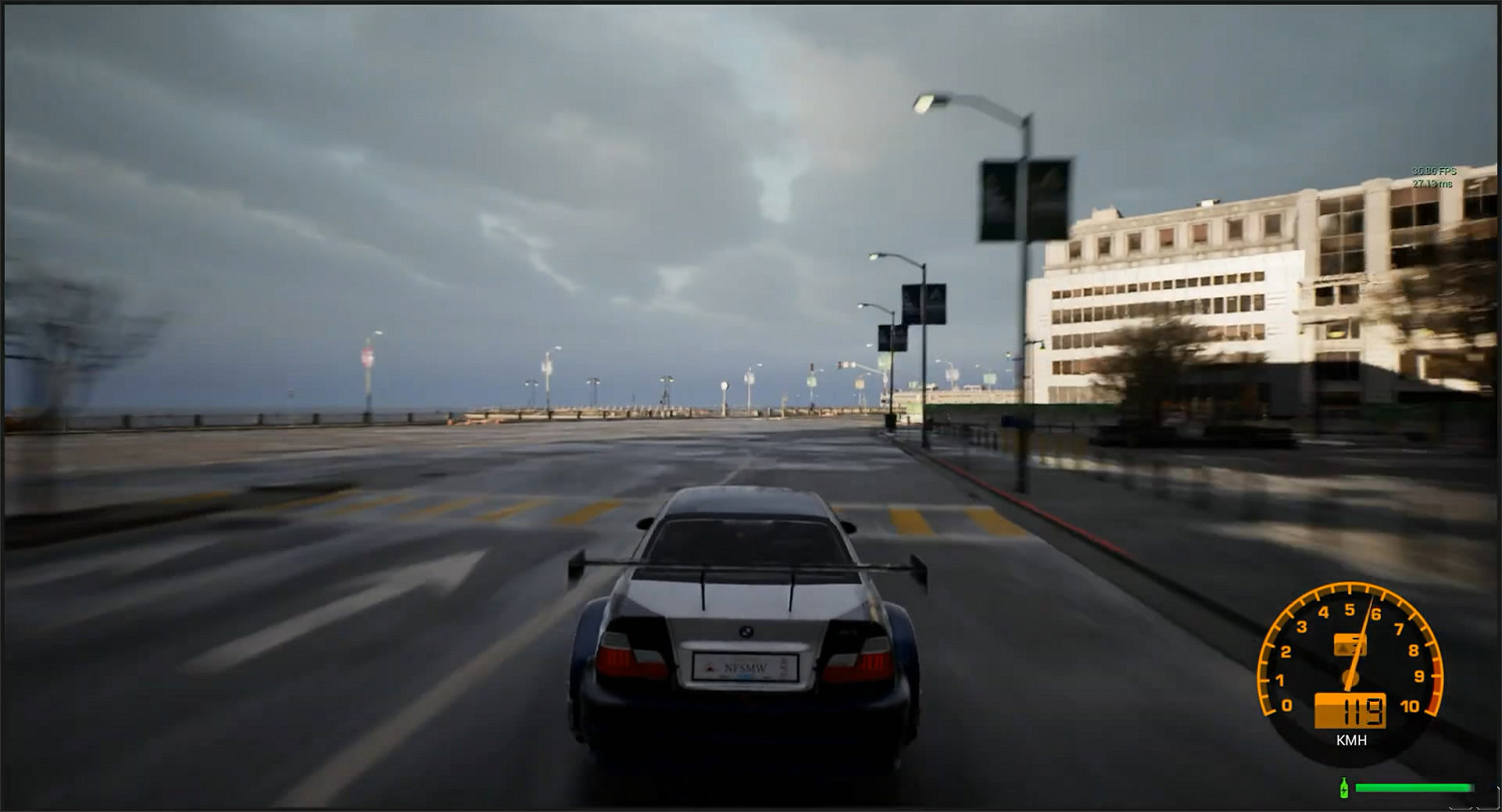 畫面超逼真！藝術家虛幻5重製《極速快感9》試玩展示